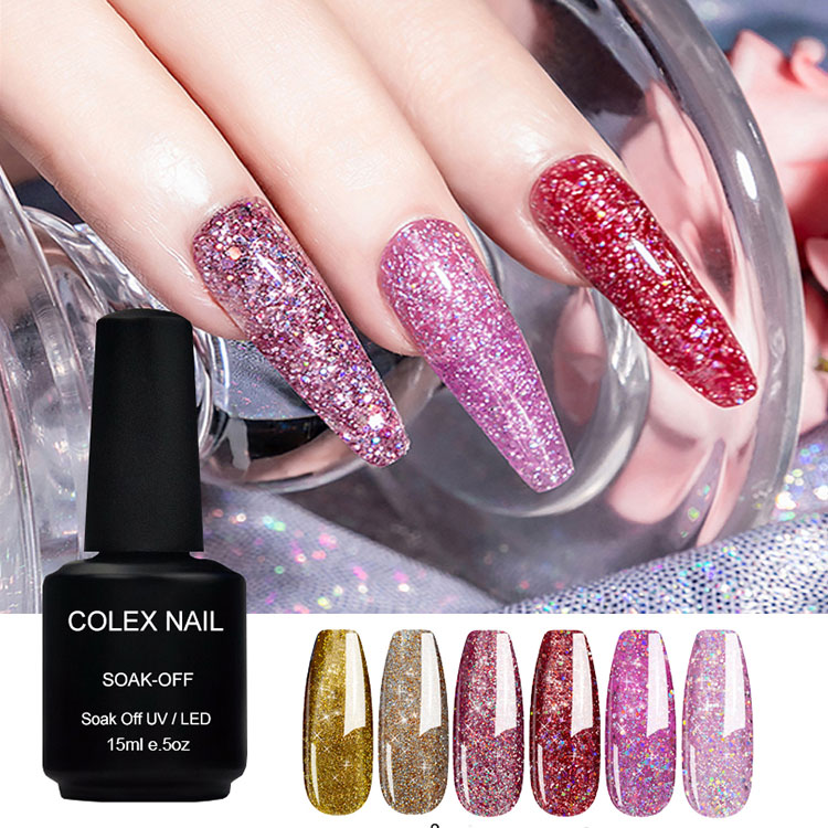 15 ml Home DIY Glitzer Gel Politur