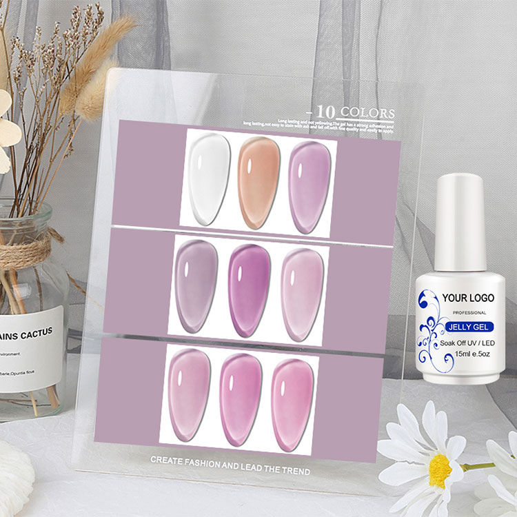 15 ml Eis durch rosa weißes Gelee Nagelgel Politur