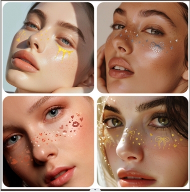 Gesicht Glitzeraufkleber-ein Beauty Game-Changer