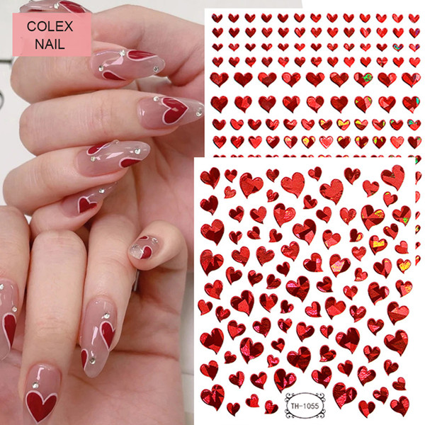 2d Stern Herz Nageldekoration Nagelaufkleber