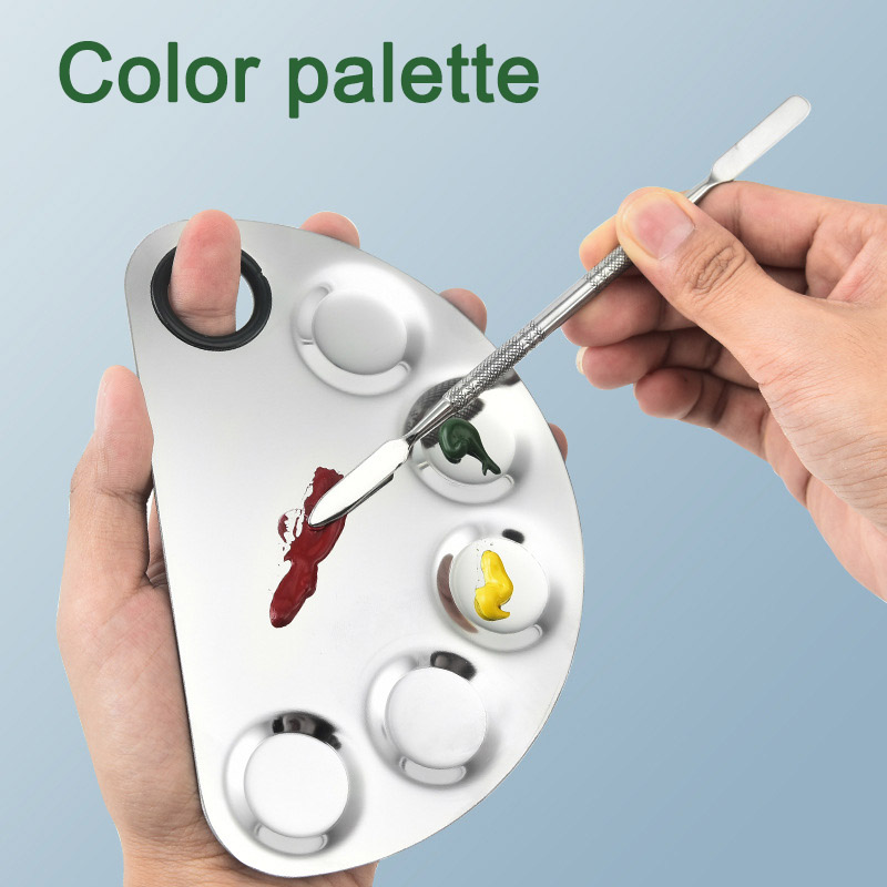 Bester Preis Edelstahl-Metall-Nagelkunst-Kosmetik-Künstler-Mischpalette