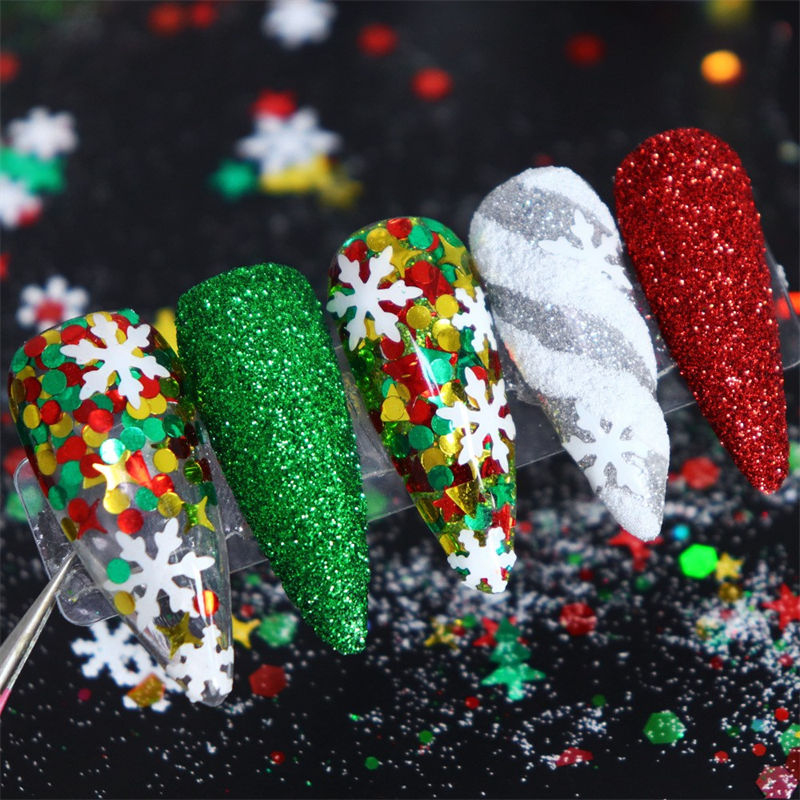 Weihnachtliches Nagelpuder-Set