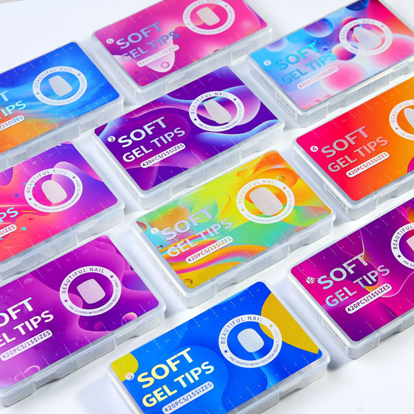 Extra dünne künstliche Nagelspitzen mit mattierter Oberfläche