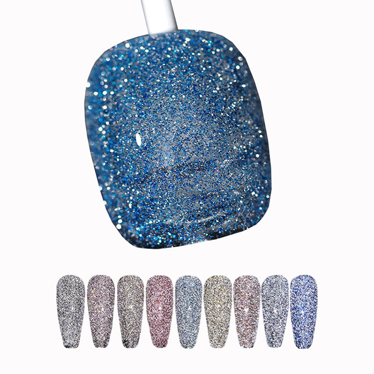 Glitzerfarbe veränderte Disco -Gel -Politur
