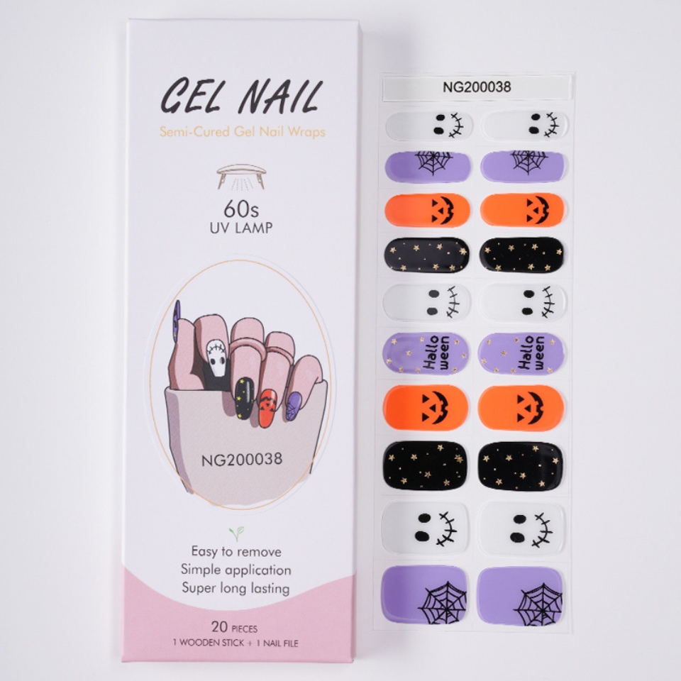Halloween-Gel-Maniküre-Aufkleber