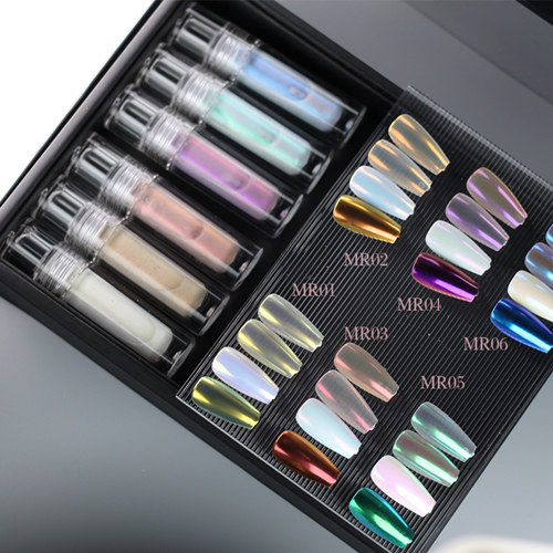 Hochglänzendes Morandi Liquid Magic Mirror Nagelpulver