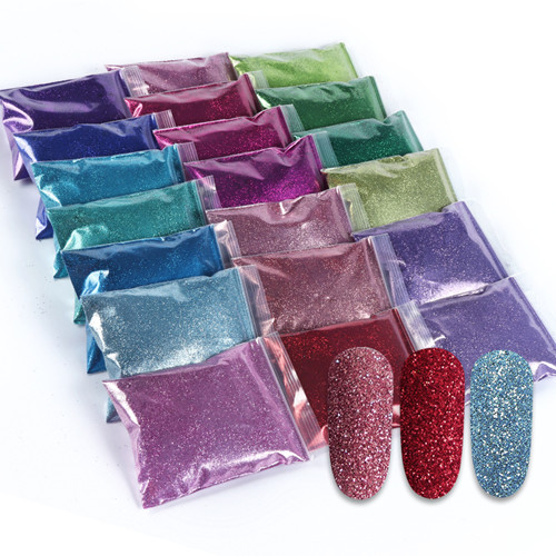Holografische Glitzer-Pigment-Nagelkunstpulver