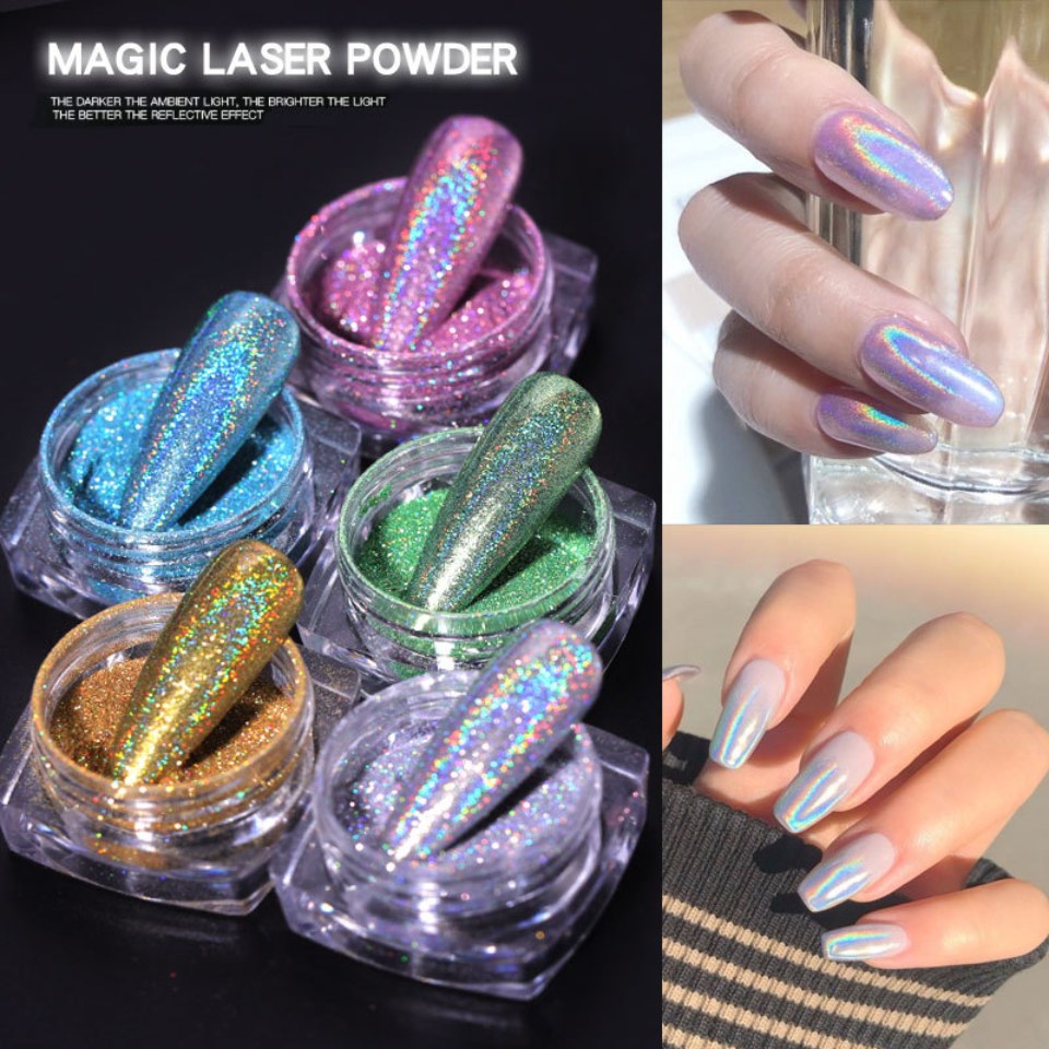 Laser-Regenbogen-Glitzerpulver