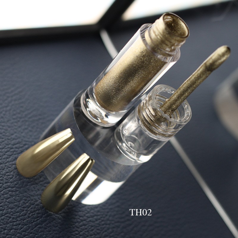 Metallic-Nagellackierung, flüssiges Spiegel-Nagelpulver