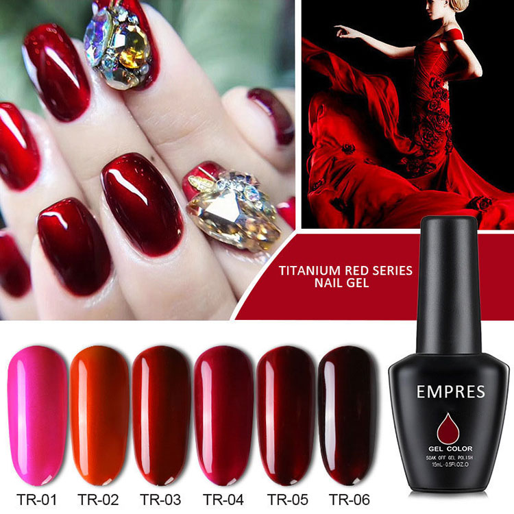 Mirror Effect Titanium Red UV Gel Politur
