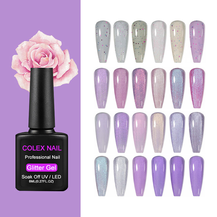 Natürliches Harz Glitter Gel Politur