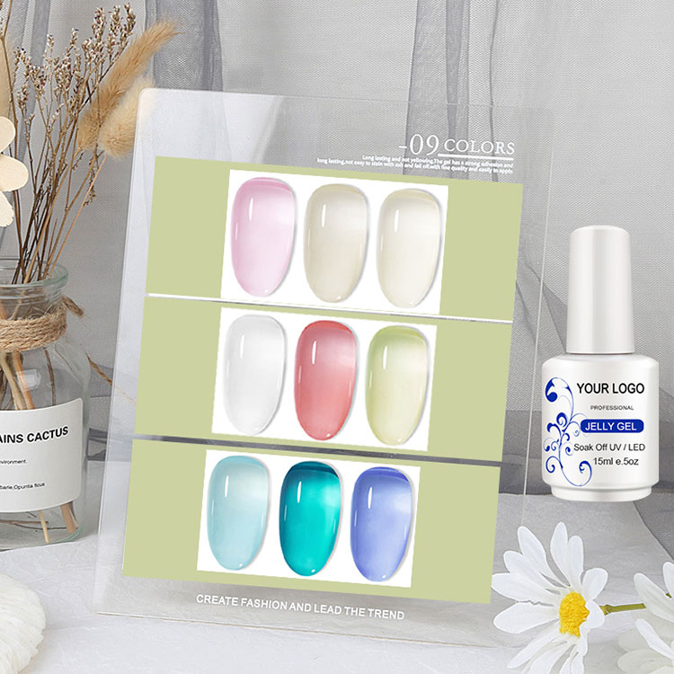 Reich verzierter Eis Jelly Gel Politur