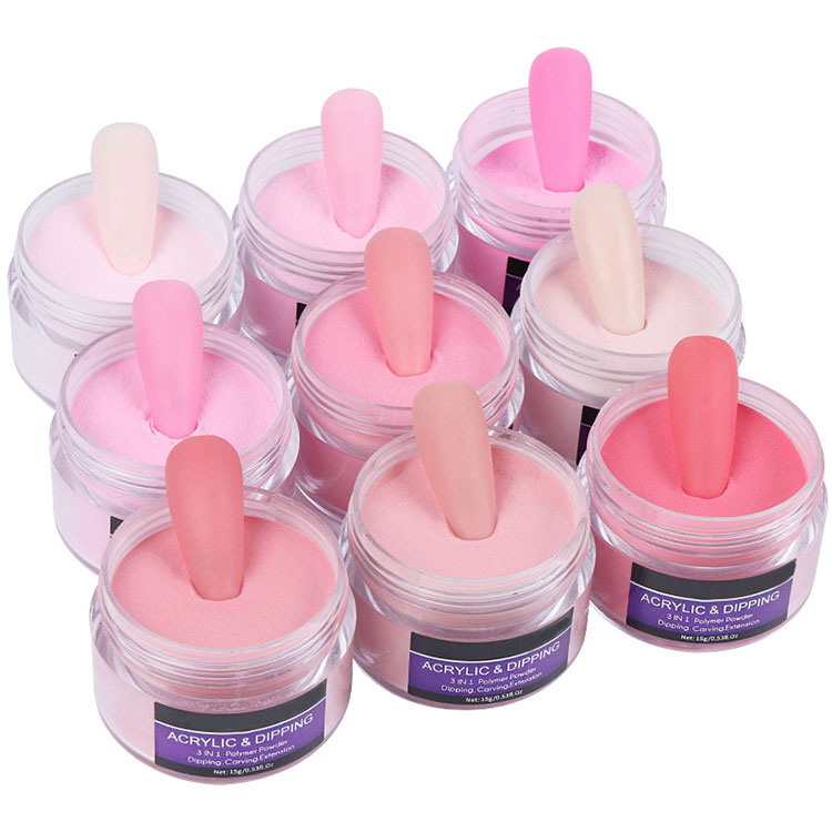 Rosa klares Tauchpulver für Nagel-Acryl-Pulver