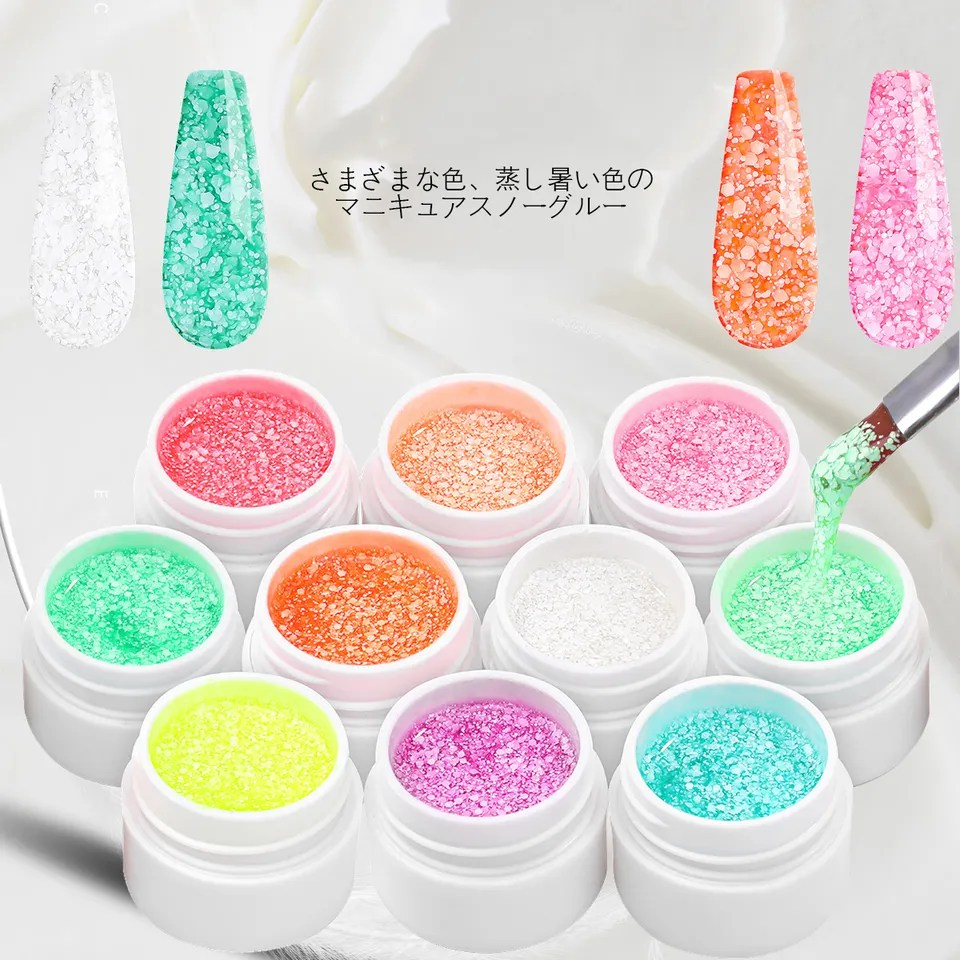 Schneeflocken -Pailletten glitzern Schneeagelgele