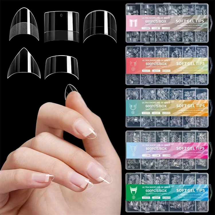 Ultra kurze Softgel -Spitzen - 600pcs